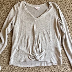 Gray Long-Sleeve Top